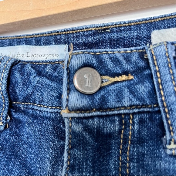 Pilcro Script High-Rise Shorts Dark Denim 27 - Picture 6 of 13